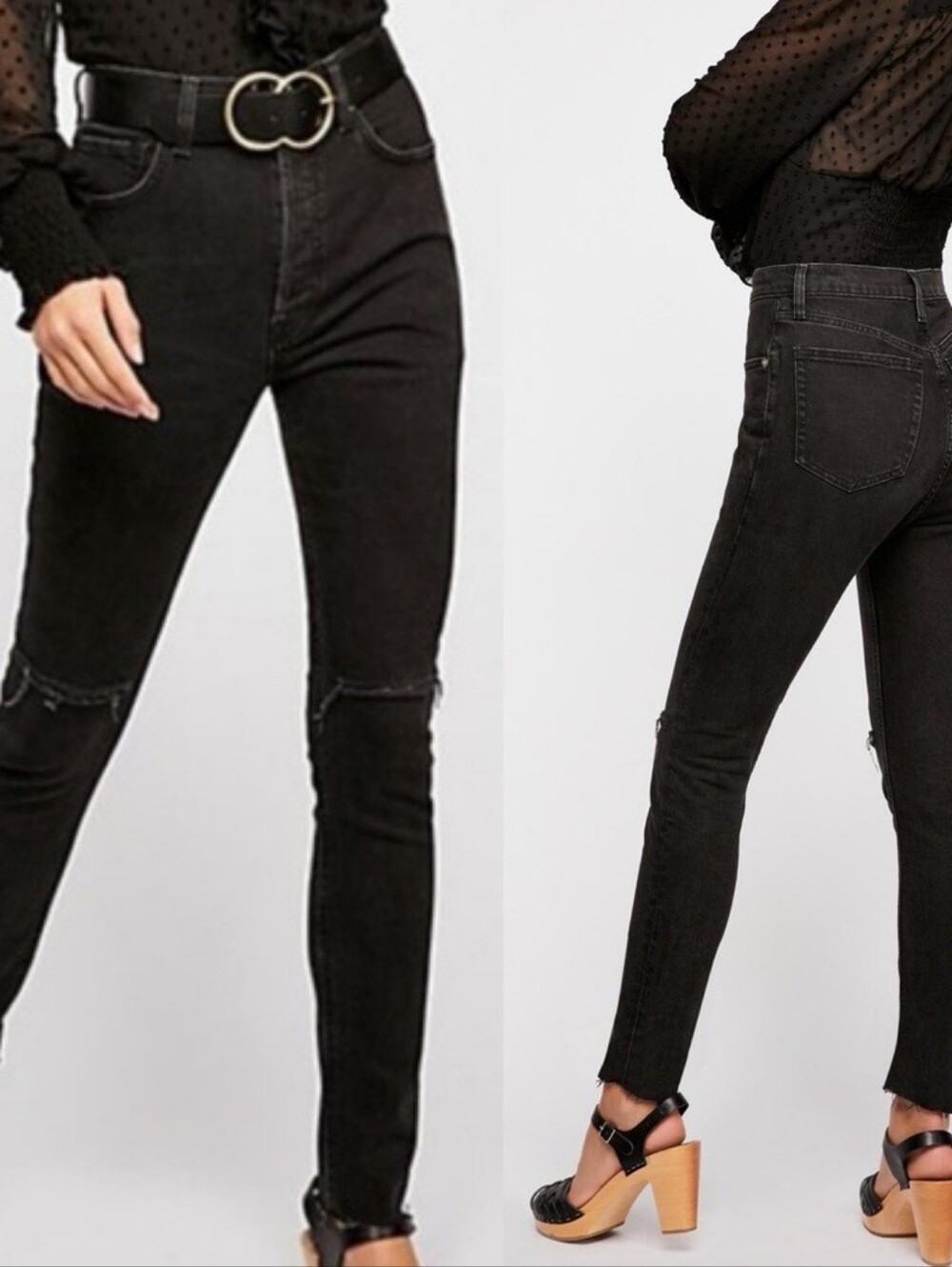 Free People x We The Free Stella High Rise Button Fly Skinny Jeans